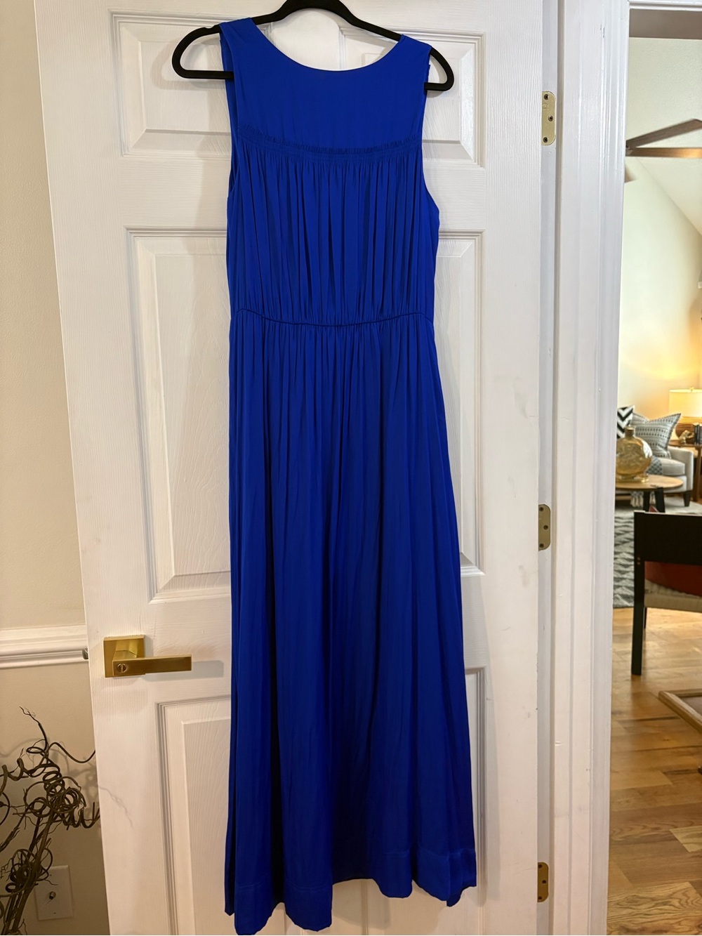 Banana Republic Sleeveless V-Neck Maxi Dress in Cobalt Blue - Picture 6 of 9